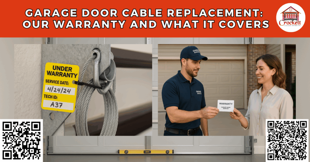 Garage Door Cable Replacement: Our Warranty and What It Covers - Crockett Garage Doors Co.