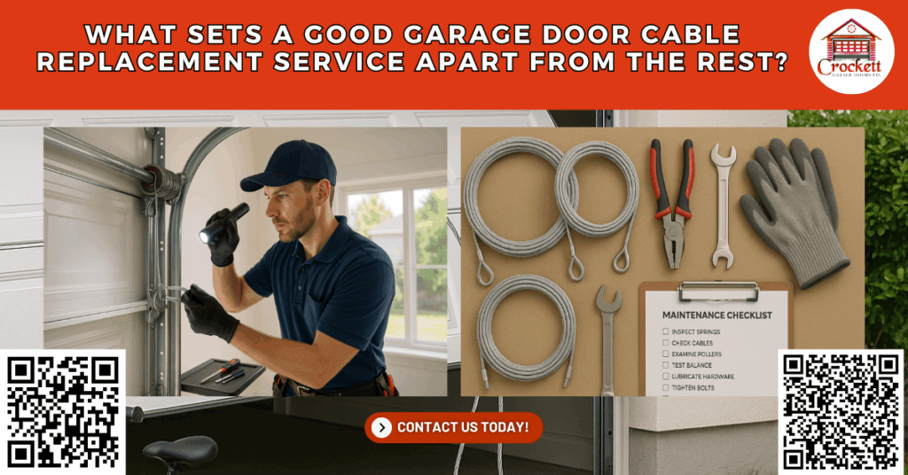 What Sets a Good Garage Door Cable Replacement Service Apart from the Rest? - Crockett Garage Doors Co.