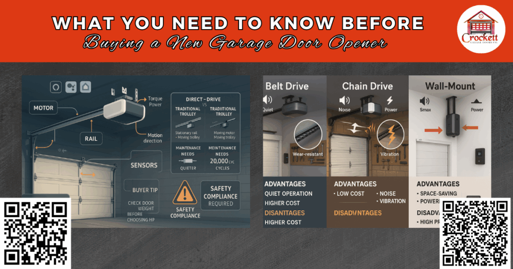 What You Need to Know Before Buying a New Garage Door Opener - Crockett Garage Doors Co.