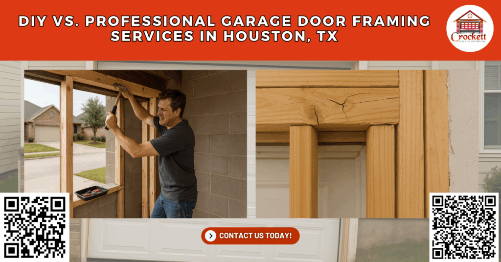DIY vs. Professional Garage Door Framing Services in Houston, TX - Crockett Garage Doors Co.