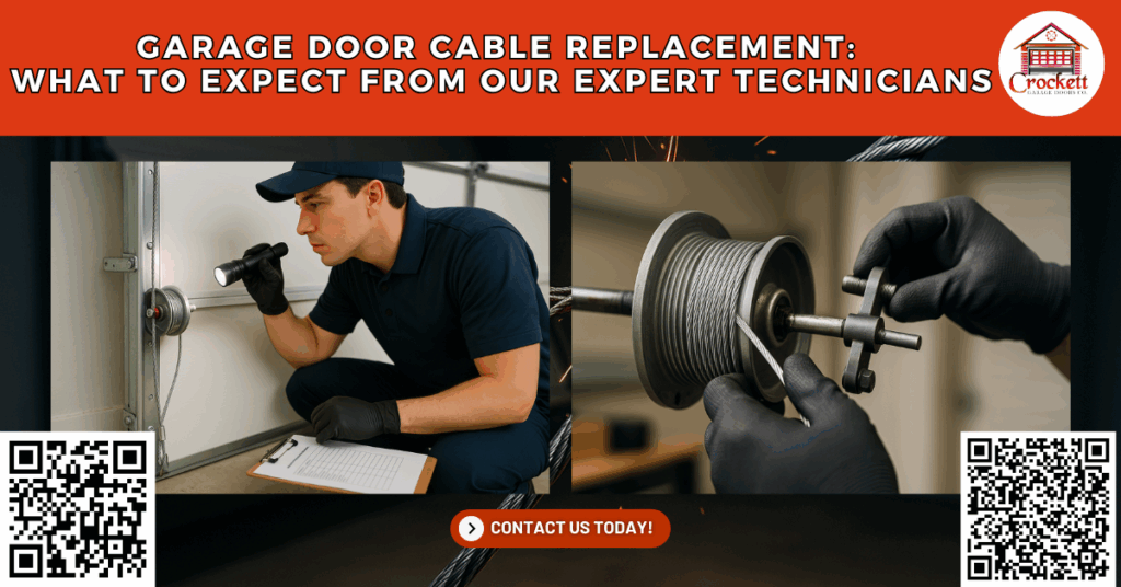 Garage Door Cable Replacement: What to Expect from Our Expert Technicians - Crockett Garage Doors Co.