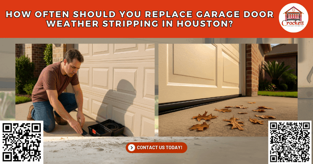 How Often Should You Replace Garage Door Weather Stripping in Houston? - Crockett Garage Doors Co.