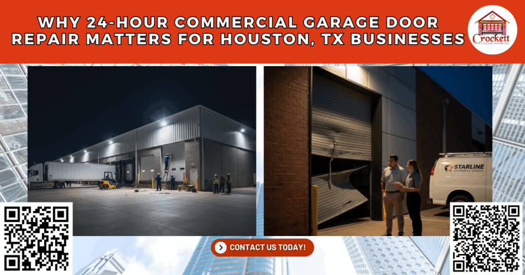Why 24-Hour Commercial Garage Door Repair Matters for Houston, TX Businesses - Crockett Garage Doors Co.