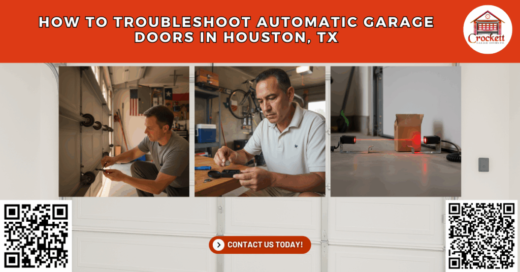 How to Troubleshoot Automatic Garage Doors in Houston, TX - Crockett Garage Doors Co.